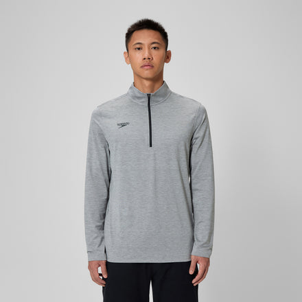 Adult Unisex Long Sleeve 1/4 Zip Medium Heather Grey