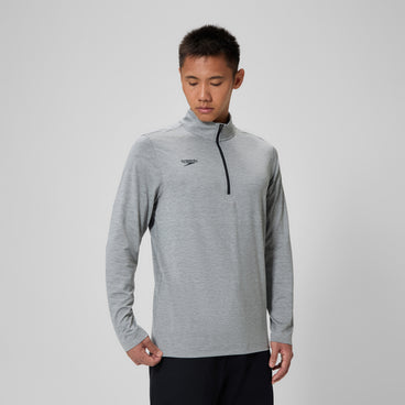 Adult Unisex Long Sleeve 1/4 Zip Medium Heather Grey
