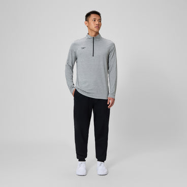Adult Unisex Long Sleeve 1/4 Zip Medium Heather Grey