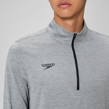 Adult Unisex Long Sleeve 1/4 Zip Medium Heather Grey