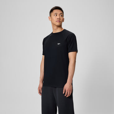 New Easy Short Sleeve Swim Rashguard Black
