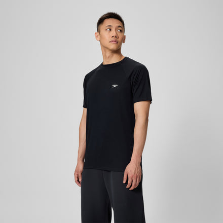 New Easy Short Sleeve Swim Rashguard Black