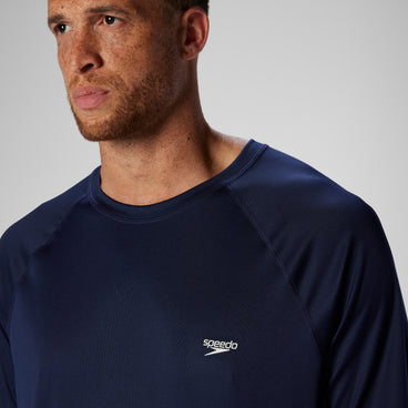 Easy Solid Short Sleeve Swim Rashguard Navy