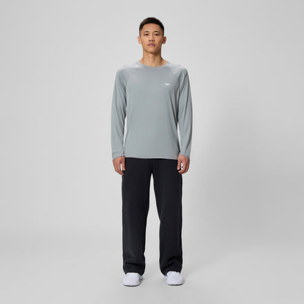 Men's Easy Solid Long Sleeve Swim Rashguard Gray