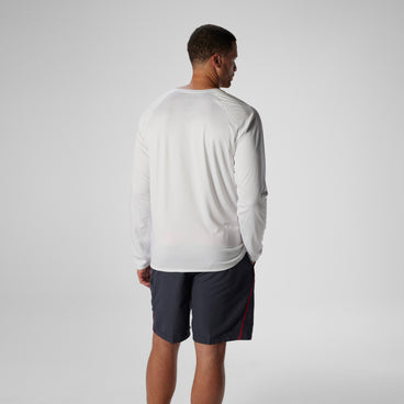 Easy Solid Long Sleeve Swim Rashguard White