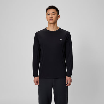 Basic Long Sleeve Swim T-shirt Black