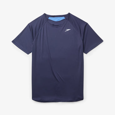 Speedo Short Sleeve Swim Rashguard Navy
