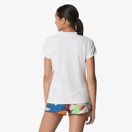 Women's Lifeguard Short Sleeve Swim Tee White
