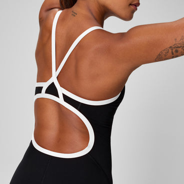 Women's Endurance+ Flyback Swimsuit Team Black
