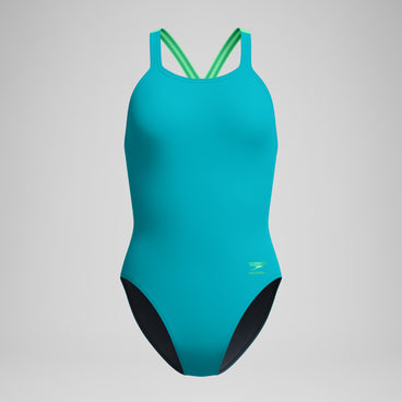Women's Club Training Powerback Swimsuit Turquoise
