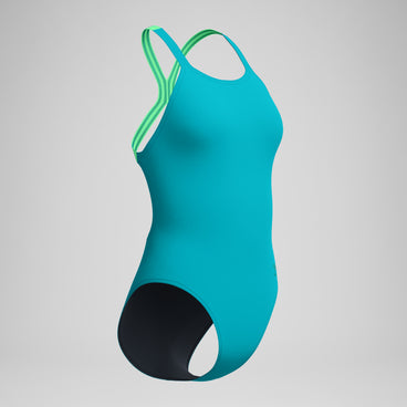 Women's Club Training Powerback Swimsuit Turquoise