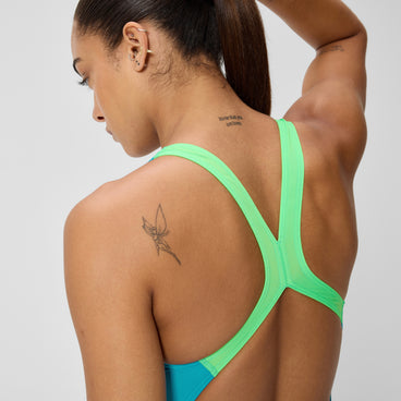Women's Club Training Powerback Swimsuit Turquoise