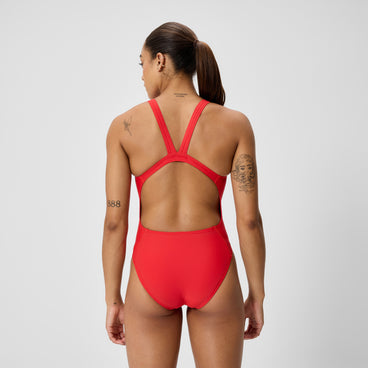 Women's Club Training Leaderback Swimsuit Red