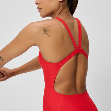 Women's Club Training Leaderback Swimsuit Red