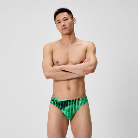 Men's Club Training Printed Brief Green/Black