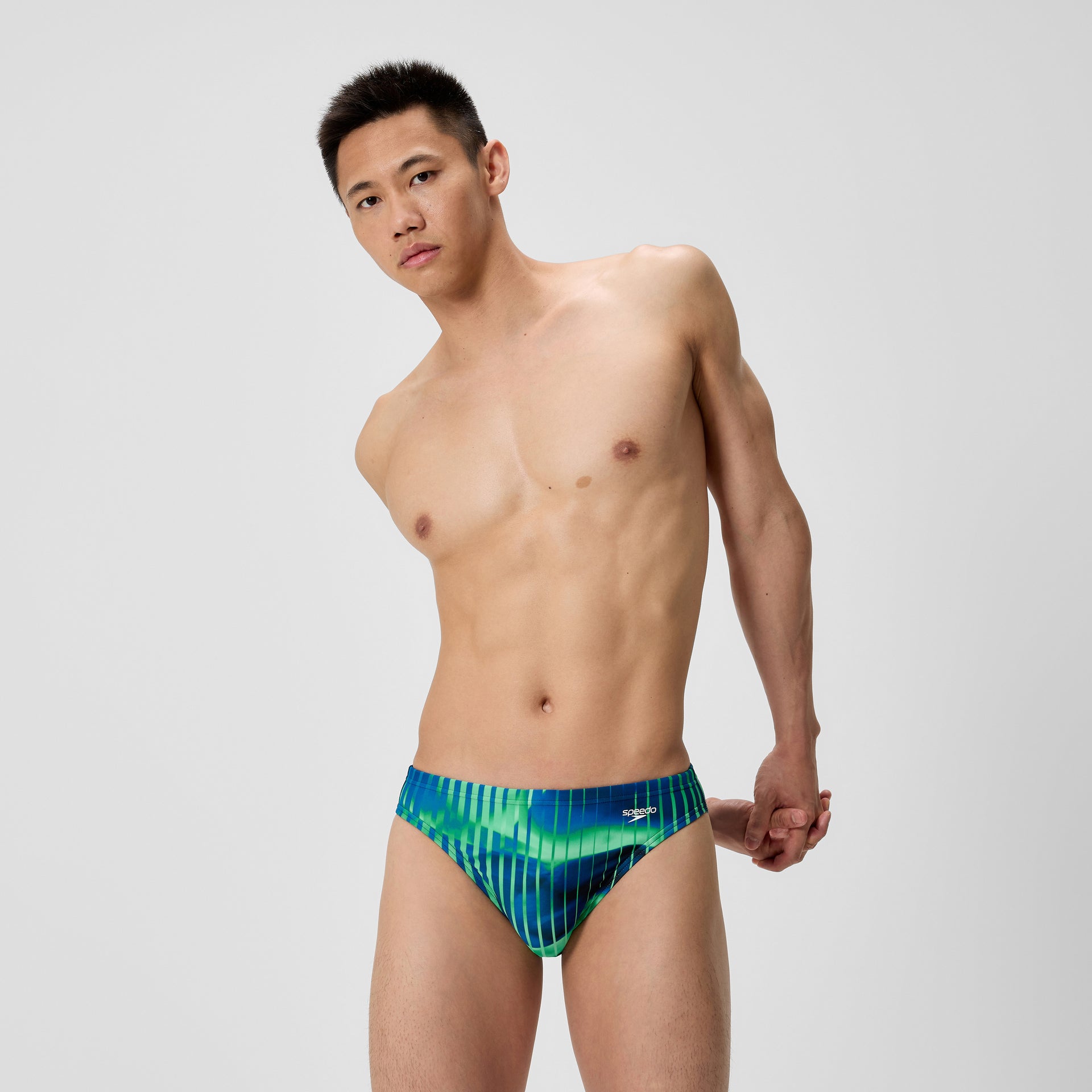 Club Training Printed Brief Blue Green