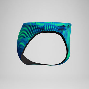 Men's Club Training Printed Brief Blue/Green