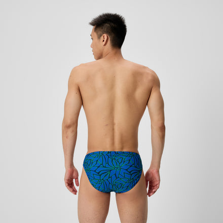 Men's Club Training Printed Brief Blue/Green