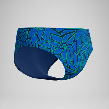 Men's Club Training Printed Brief Blue/Green
