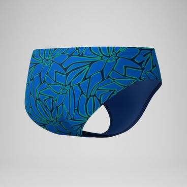 Men's Club Training Printed Brief Blue/Green