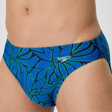 Men's Club Training Printed Brief Blue/Green