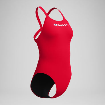Women's Guard Leaderback Swimsuit Red