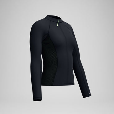 Women's Scuba Flex Long Sleeve Rashguard Black/Green