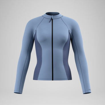 Women's Scuba Flex Long Sleeve Rashguard Gray/Blue