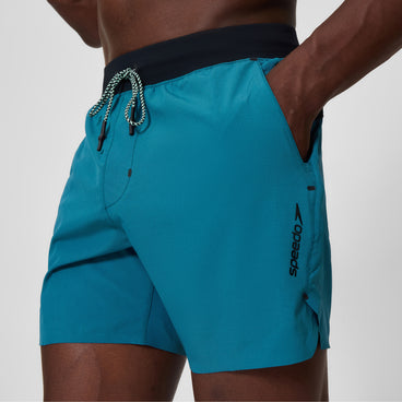 Men's Never Stop Swim Shorts Border Blue