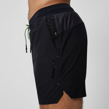 Men's Never Stop Solid Swim Shorts Black