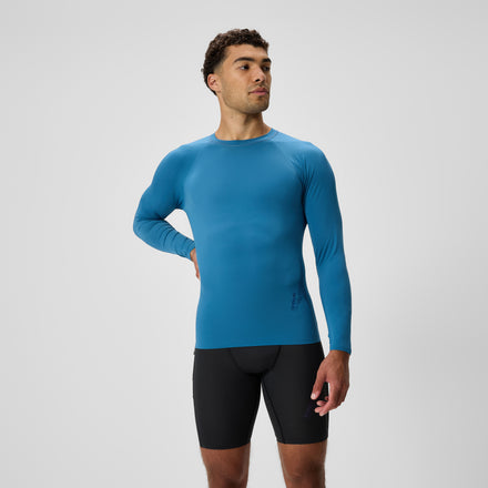 Men's Long Sleeve Boom Rashguard Border Blue