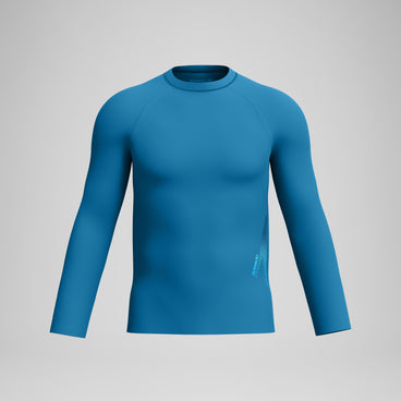 Men's Long Sleeve Boom Rashguard Border Blue