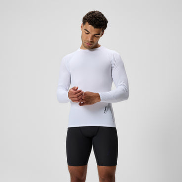 Men's Boom Solid Long Sleeve Rashguard White