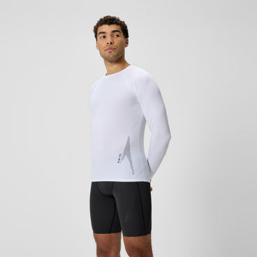 Men's Boom Solid Long Sleeve Rashguard White