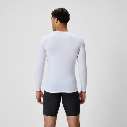 Men's Boom Solid Long Sleeve Rashguard White