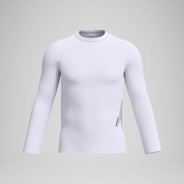 Men's Boom Solid Long Sleeve Rashguard White