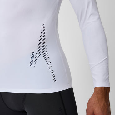 Men's Boom Solid Long Sleeve Rashguard White