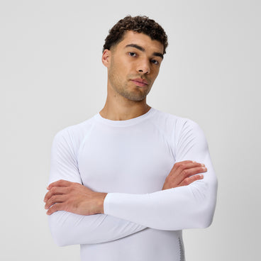 Men's Boom Solid Long Sleeve Rashguard White