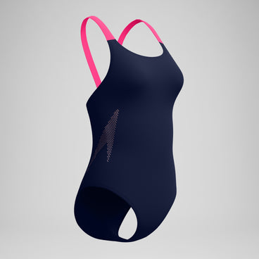 Women's Boom Leaderback Swimsuit Navy/Pink
