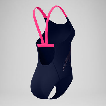 Women's Boom Leaderback Swimsuit Navy/Pink