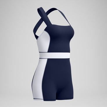 Women's Jetstream Colourblock Legsuit Navy/White