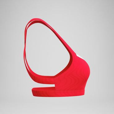 Women's Jetstream Textured Crossback Bikini Top Red/White