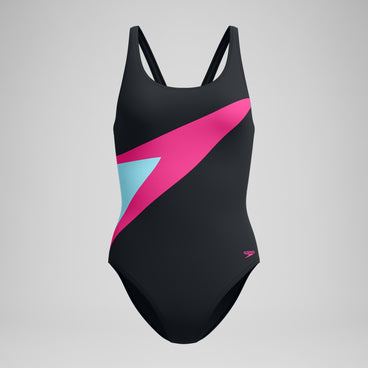 Women's Hyperboom Butterfly Back Swimsuit Black/Pink