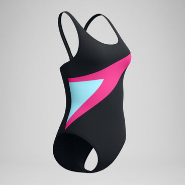 Women's Hyperboom Butterfly Back Swimsuit Black/Pink