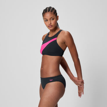 Women's Hyperboom Butterfly Back Bikini Set Black/Pink