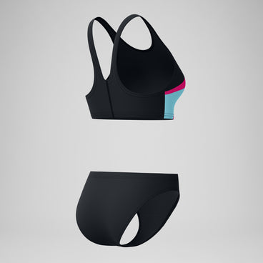 Women's Hyperboom Butterfly Back Bikini Set Black/Pink