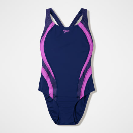 Women's Quantum Rib Splice Swimsuit Navy/Pink