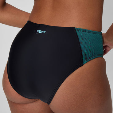 Women's Quantum Rib Splice Bikini Set Black/Blue