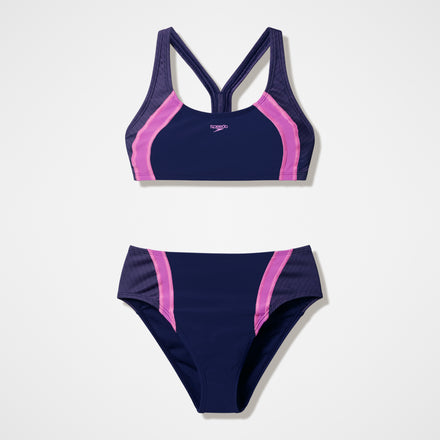 Women's Quantum Rib Splice Two Piece Navy/Pink