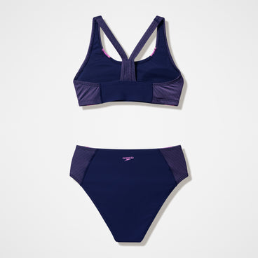 Women's Quantum Rib Splice Two Piece Navy/Pink